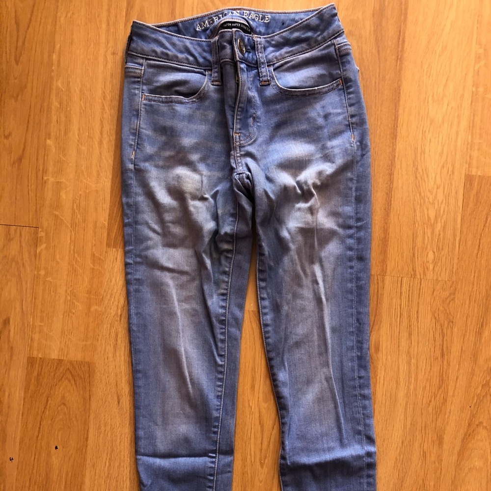 American eagle light wash jeggings